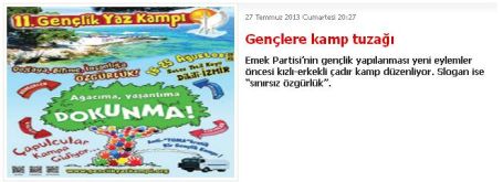 Akit’in 'kızlı-erkekli kamp' korkusu