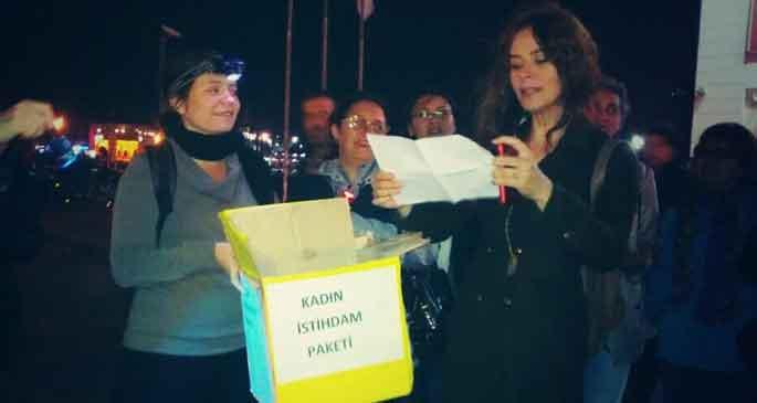 Kadınlar ‘Kadın istihdam paketi’ni protesto etti