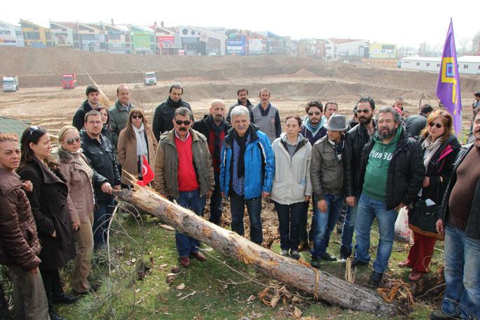 Tiyatrocular, ağaç katliamına tepki gösterdi