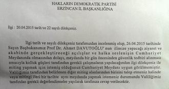 'AKP'nin programı var' diye HDP mitingine izin verilmedi