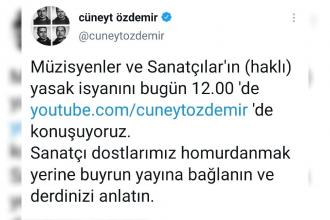 Cüneyt Özdemir, sanatçılara “homurdanmayın” dedi, tepkilere neden oldu