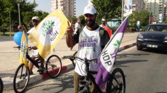 HDP’li adaylar pedal çevirdi