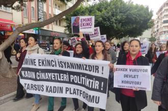 Tarsus Kadın Platformu: Yasta değil isyandayız! Kadın katili düzeninize susmuyoruz!    