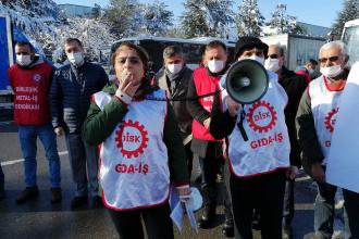 Gıda-İş: Savaşa yoksulluğa eşitsizliğe ve şiddete karşı bir aradayız ve mücadelemiz devam ediyor!