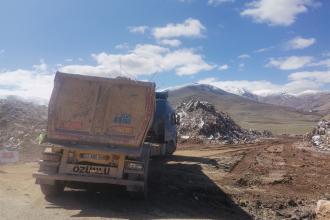 Malatya’da enkaz molozlarının döküldüğü bölgeye yöre halkı tepki gösterdi