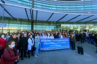 Prof. Dr. Cemil Taşcıoğlu Şehir Hastanesinde hekime saldırı protesto edildi