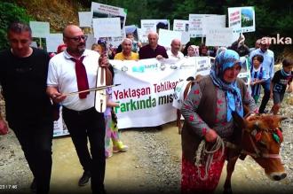 Çatalağaç köylülerinden maden protestosu: Sularımız, derelerimiz gitti, balığımız yok