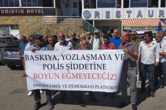 Ovacık'ta polisin yurttaşı darbetmesi protesto edildi: Halk sindirilmeye çalışılıyor