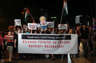 Filistin Eylem Komitesi İsrail'in Filistin ve Lübnan'a yönelik saldırılarını protesto etti