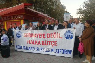 KESK Malatya Şubeler Platformu: Bütçe, kamu emekçilerinin bütçesi değil