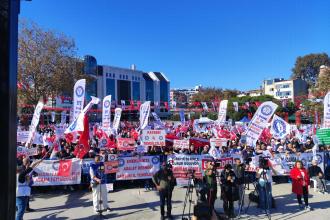 Kartal'da "Kademeli emeklilik" mitingi: Borçlu değil alacaklıyız