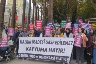 Denizli'de kayyım tepkisi: Asla boyun eğmeyeceğiz!