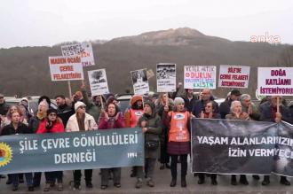 Şile’nin Üvezli mahallesinde maden ocağına karşı eylem: Doğamızı koruyacağız