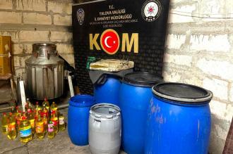 Yalova'da 70 litre sahte alkol ele geçirildi