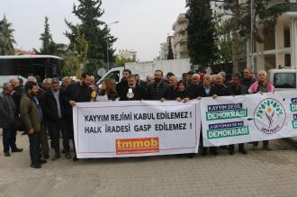 TMMOB'dan Halfeti kayyım nöbetine ziyaret