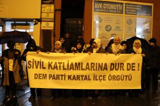 İstanbul’da Kuzey ve Doğu Suriye’ye dönük saldırılar protesto edildi