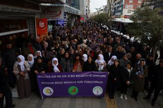 Rojava'ya saldırılar protesto edildi: Sessiz kalmayın