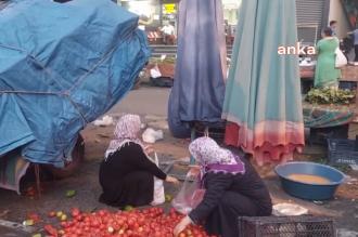 Diyarbakır semt pazarında çürüğe ayrılan sebze ve meyve alınıyor