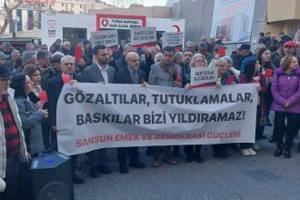 Samsun Emek ve Demokrasi Güçleri kayyım ve tutuklamaları protesto etti