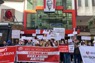 KFC ve Pizza Hut işçileri İzmir’den seslendi: “Hakkımızı istiyoruz”