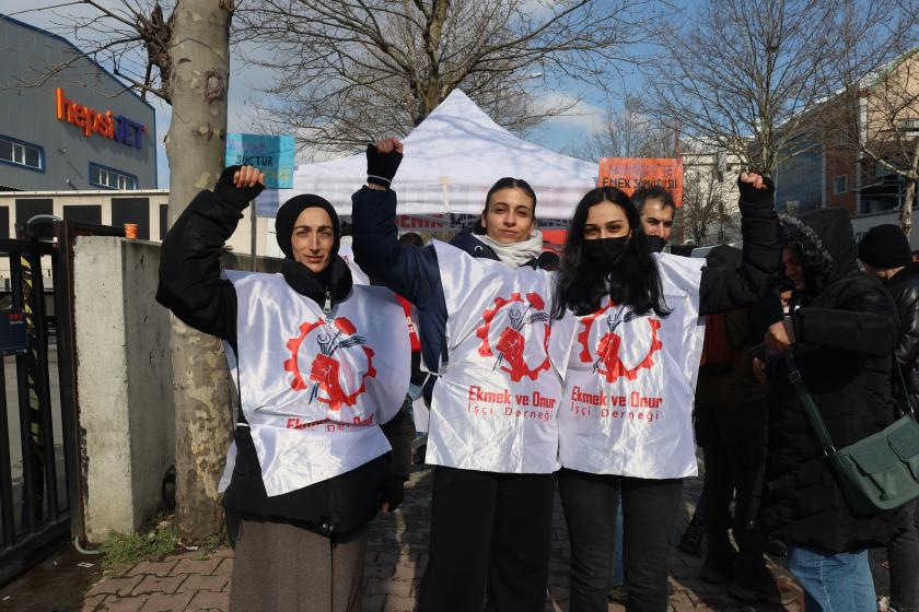 HepsiJET'in tazminatını ödemediği kadınlar eylemde: “Hakkımızı istiyoruz”