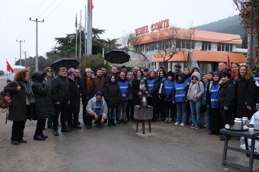 Grevdeki Temel Conta işçilerine ziyaret: ‘Her alanda mücadelemizi ortaya koyacağız’