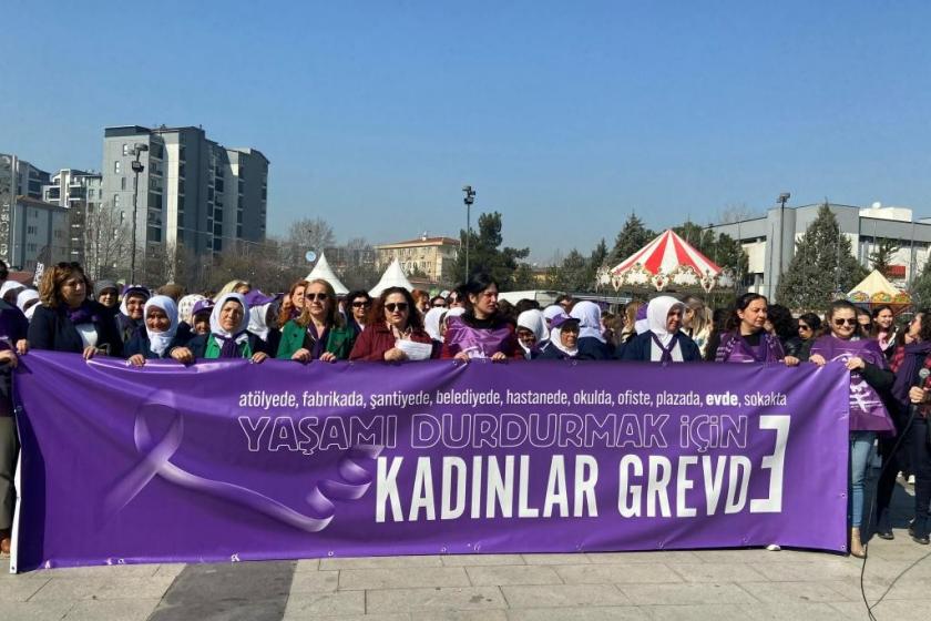 DİSK’li kadınlardan Bursa'da 8 Mart kutlaması: Eşitlik, özgürlük ve adalet için sesimizi yükseltiyoruz