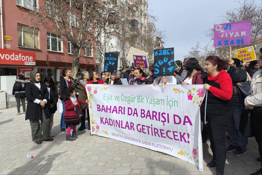 Malatya'da kadınlar sokakta | "Eşitsizliğe, savaşa, yoksulluğa karşı savaşıyoruz"