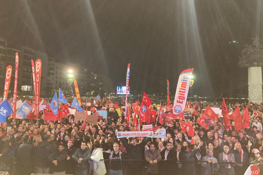 İzmir’de irade gasbına karşı protestolar sürüyor: “Emeğimizi, hakkımızı, geleceğimizi savunacağız”