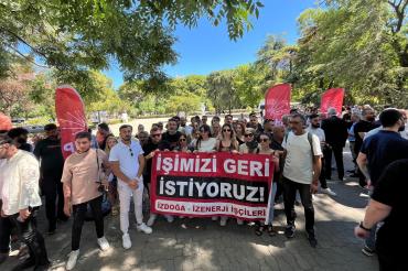Atılan işçiler CHP’nin bayramlaşma etkinliğini protesto etti: İşimizi geri istiyoruz