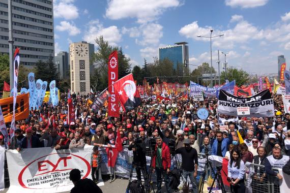 Ankara 1 Mayıs'ında 14 Mayıs coşkusu: Bu karanlığı yırtıp atacağız