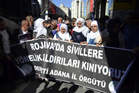 Türkiye'nin hava operasyonları protesto edildi: "Ülkede ve sınır ötesinde barış"