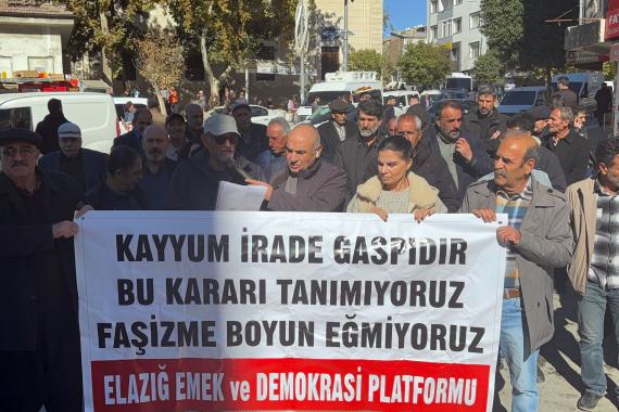 Elâzığ'da kayyım protestosu: "Asla geri adım atmayacağız"