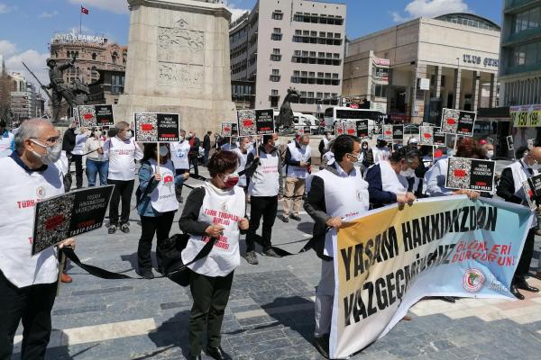 Ankara'da saglikçilardan eylem