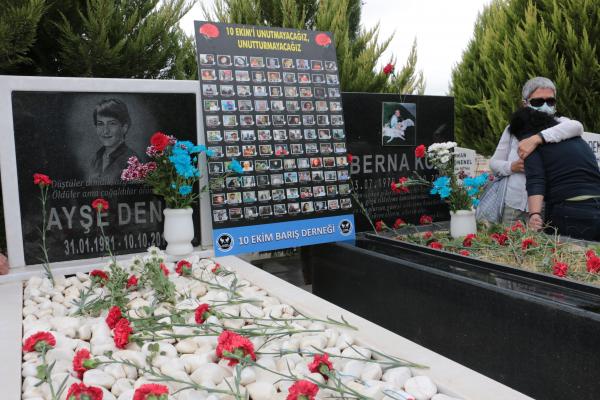 10 Ekim'de hayatını kaybedenlerin İzmir'deki mezarları