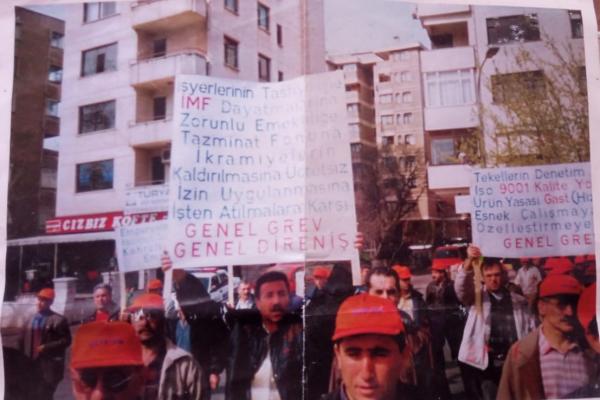 '89 Bahar eylemlerinde işçiler