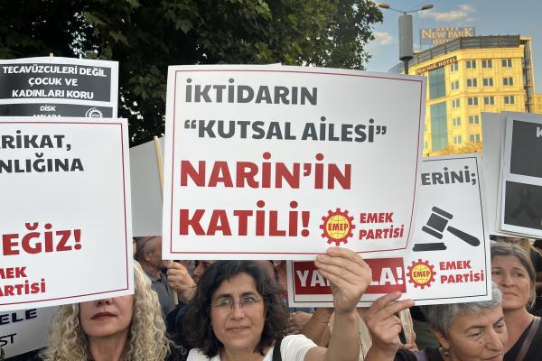 Ankara'da Narin için yapılan eylem.