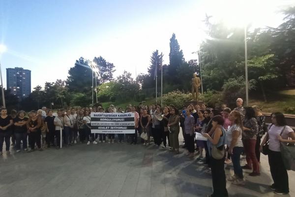 İstanbul İkitelli'de, Narin için yapılan eylem.