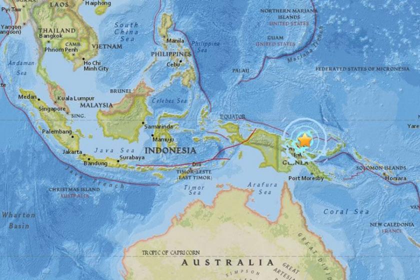 Papua Yeni Gine'de 6.3 büyüklüğünde deprem