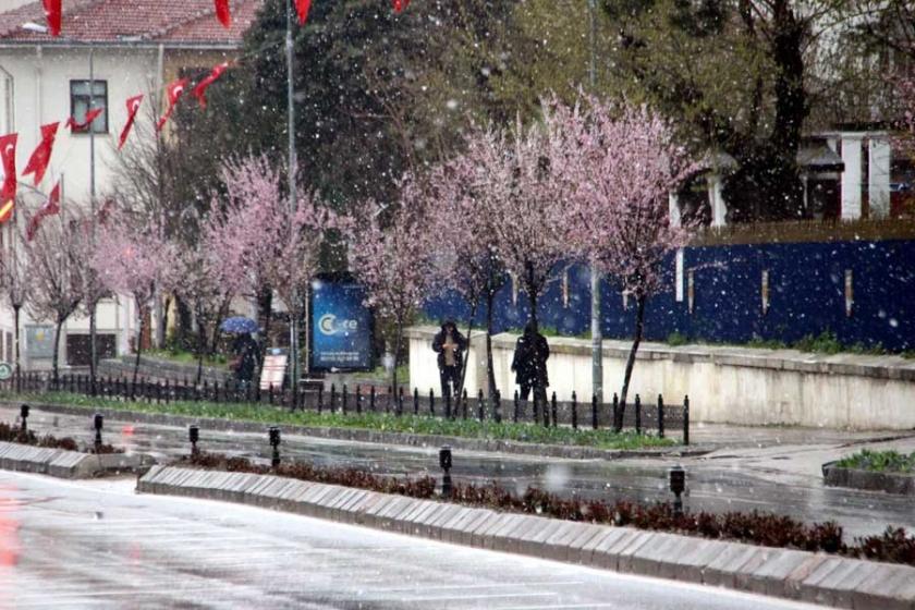 Edirne'de etkili kar yağışı