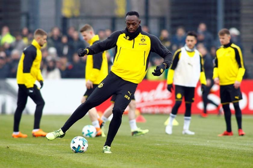 Usain Bolt, Borussia Dortmund antrenmanına çıktı