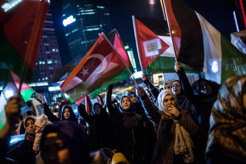 İsrail Konsolosluğu önünde 'Gazze' protestosu