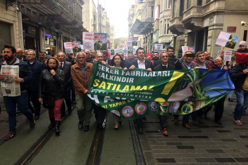 Taksim'de şeker eylemi: Özelleştirmeden vazgeçilmelidir