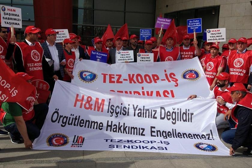 Tez-Koop-İş,  H&M’in sendika karşıtı tutumunu protesto etti