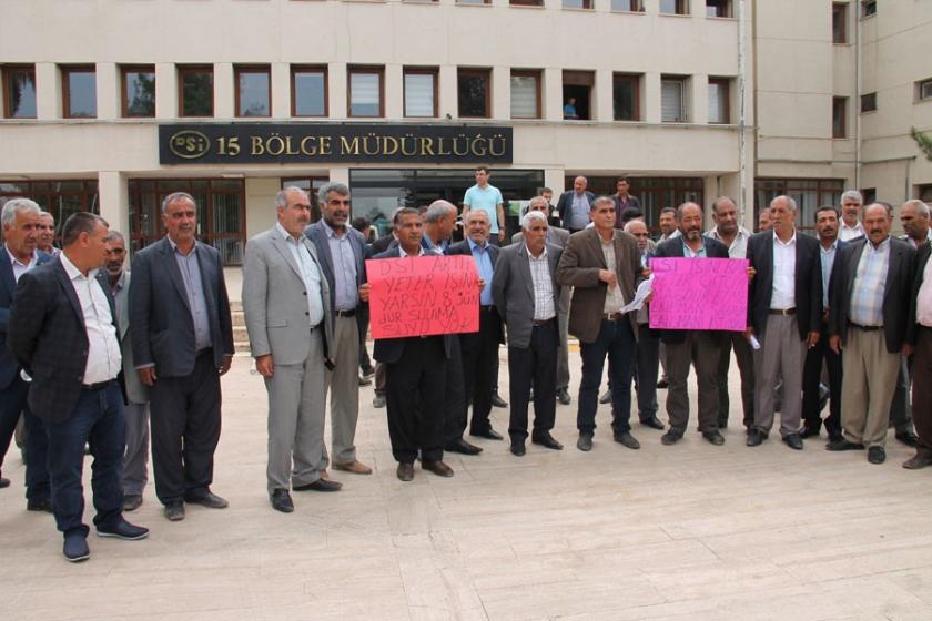 Suruçlu çiftçiler, Devlet Su İşlerini protesto etti