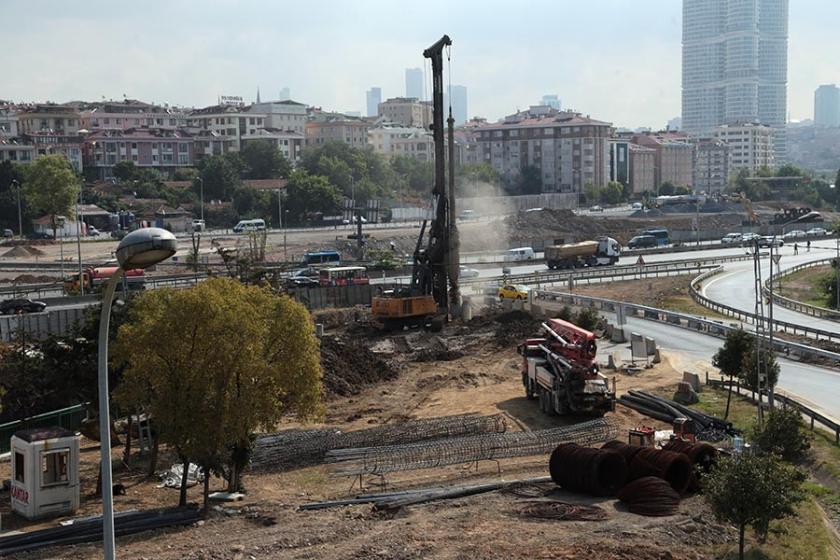 Göztepe'de iş makinesi doğalgaz borusunu deldi