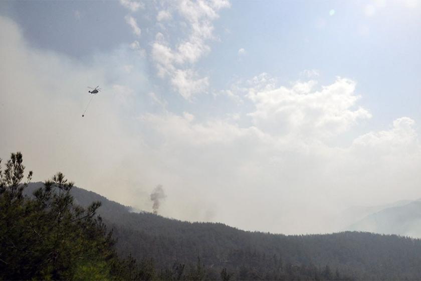 Hatay'daki orman yangınını söndürme çalışmaları sürüyor