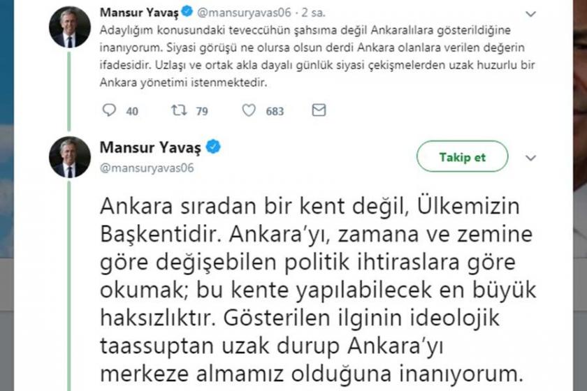 Mansur Yavaş’tan adaylık açıklaması: Ankara rozetsiz yönetilmelidir