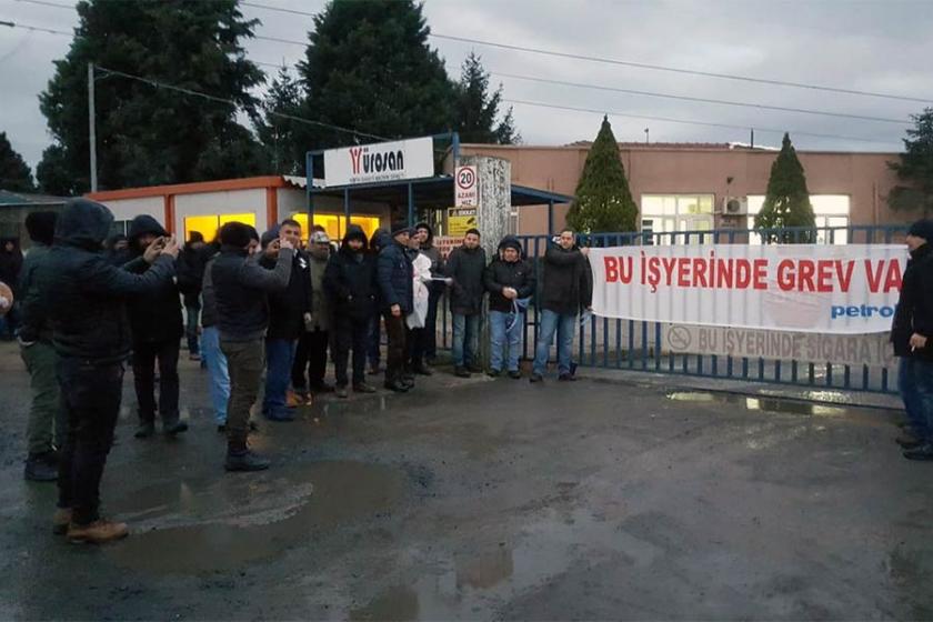 Ürosan Kimya'da işçiler greve çıktı