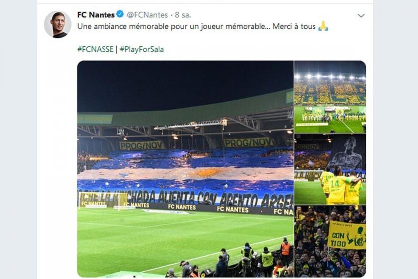 Emiliano Sala, eski takımı Nantes tarafından anıldı